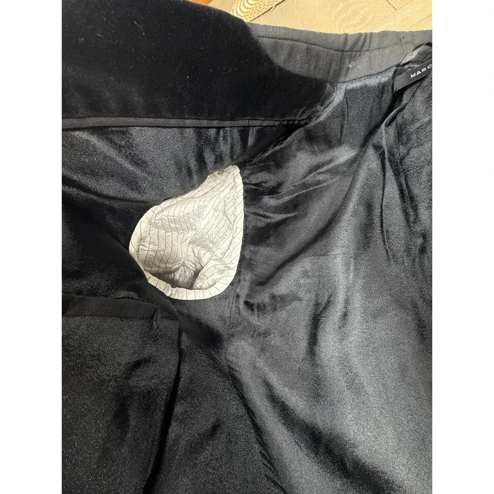 Marc Jacobs Tuxedo Jacket Mens 48 Black Velvet Trim Blazer Made‎ In Italy